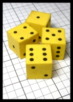 Dice : Dice - 6D Pipped - Yellow Foam - Ebay Sept 2014